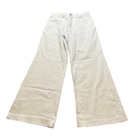 NEW Good American GOOD WAIST PALAZZO Bone Color‎ Wide Leg Size 15 - Picture 2 of 9